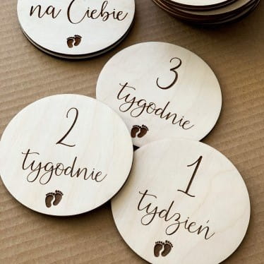 Tabliczki z tygodniami - 1, 2 i 3 tydzień
