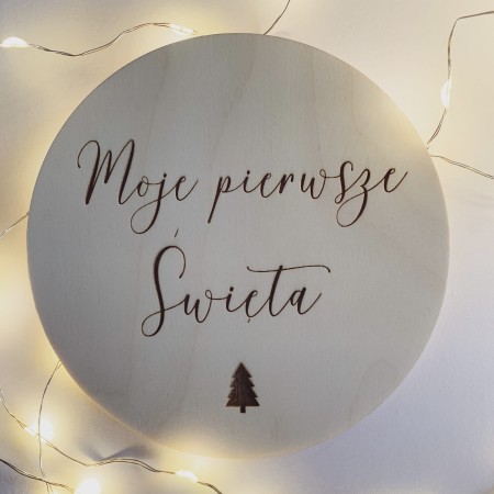 Tabliczka Moje pierwsze Święta - choinka